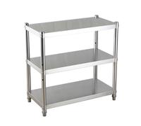 3 Tier Storage Shelves for Kitchen Garage, Stainless Steel Shelving, Metal Shelving Units and Storage Kitchen Industrial Storage Rack(70X40cm/27.5X15.7in)