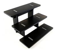 3 Tier Straight Tiered Display Stand, Portable Product Display Shelves, Farmers Market Display Shelf, Retail Display Stand for Vendor Events, Craft Shows, Dessert, Food Display Risers for Party