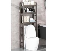 3-Tier Toilet Storage Cabinet - Space-Saving Bathroom with Adjustable Shelves Multifunctional Shelf for Most Toilets Ideal for Small Bathrooms