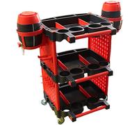 3-Tier Tool Cart with Hooks - Garage, Workshop Storage, Heavy-Duty Utility Cart for Garage, Warehouse, and Workshop - Versatile Tool Storage Solution