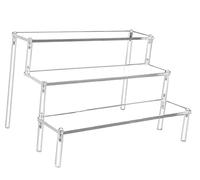 3-Tier Transparent Acrylic Stand Stand, Espositore per Profumi, Table Top Clear Perfume Organiser for Cosmetics Crafts Jewellery Stand (20 x 8 cm)