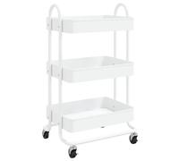 3-Tier Trolley Steel Kitchen Home Office Storage Trolley Multi Colours vidaXL