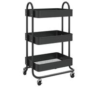 3-Tier Trolley Steel Kitchen Home Office Storage Trolley Multi Colours vidaXL