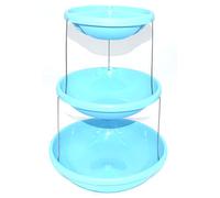 3 Tier Twistfold Party Serving Plastic Stand With Bowls/Platter Rack (TURQUOISE)