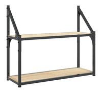 3-Tier Wall Shelf Floating Shelf Wall Mounted Shelf Engineered Wood vidaXL