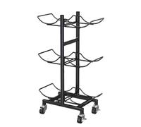3-Tier Water Jug Rack - Heavy Duty Movable Cooler Stand for 5 Gallon Bottles - Foldable Dispenser Holder for Home Office Gym & Classroom - Space-Saving Storage Solution