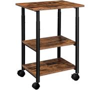 3-Tier Wheeled Height Adjustable Under Desk Printer Stand