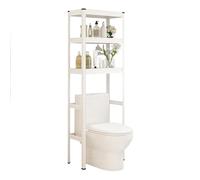 3-Tier White Bathroom Shelf - Space-Saving Over the Toilet nizer, Independent Laundry Storage Solution, Functional Decor for Bathroom Essentials