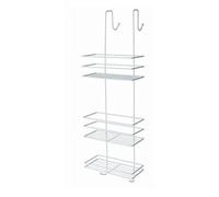 3 Tier White Coated Over Door Hanging Door Shower Caddy Storage Rack Tidy