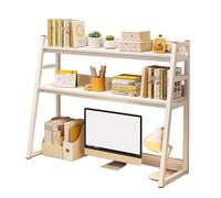 3 Tier White Ladder Desk Shelf Multi Functional Wall Storage for Home Office & Bedroom 55x90cm (22x35in) Stylish Space Saving Solution for nizing Decor & Essentials