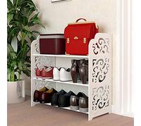 3-Tier White Plastic Corner Shelf Shabby Chic Bookcase Display Stand Sto nizer for Home Decor t for Boo and Accessories