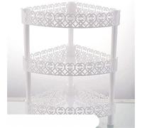 3-Tier White Plastic Ladder Shelf - Stylish Storage for Home Office or Bathroom - Space-Saving Display Stand for Books Plants and Decor