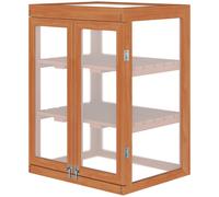 3-tier Wood Greenhouse Garden Polycarbonate Cold Frame Balcony Grow House w/ Storage Shelf for Plants