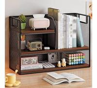 3-Tier Wooden Desktop Storage Box - Stylish Desk Shelf for Home Office Books & Supplies Space-Saving Solution for Clutter-Free Workspace