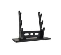 3-Tier Wooden Flute Stand Display Rack - Multi-Tier Desktop Holder for Soprano, Recorder, Bamboo Flute, Irish Whistles, Woodwind Instruments, Organizer for Collecting, Storing, Displaying (Black)