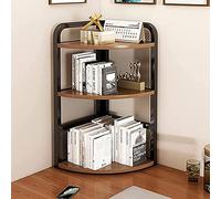 3-Tier Wrought Iron Desktop Bookshelf - Desktop Display Shelf, Multipurpose Countertop Hutch Bookshelf, for Office Supplies(Black)
