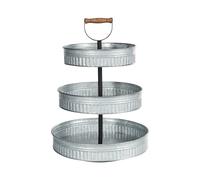 Beliani 3-Tiered Cake Stand KOUIGN Silver, Silver