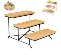 3 Tiered Dessert Stand，Serving Stand，Dinner Plate Stand Ceramic Dinner Plate Tiered Tray,Tray Dessert Stand, Food Stand for Party Display, Cookie Fruit Dessert Tray(D)