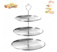 3 Tiered Dessert Stand， Tray Set Tiered Tray, 3 Tier Dessert Tray, Tea Party Tray (for Fruits, Snacks, Candy, Buffet, Party, Wedding, Birthday, Christmas)(B)