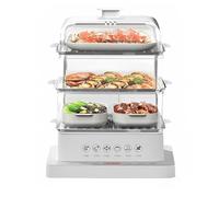 3 Tiered Food Steamer, Multifunctional Electric Steamer, 18/34/40L Electric Steam Box, 12-hour appointment, 90-minute timer, anti-dry, for Vegetables, Meat and Fish (Size : 40L)