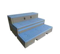 3-Tiered Step Stools, PE Plastic Heavy-Duty Stage Choir Risers, Foldable Staircase Step Risers, for Bars Performances(J)
