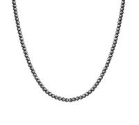 3 Tiers Alloy Chain Necklace Comfortable For Sensitive Skin Matte Black Formal Accessory Layer Black Necklace