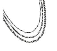 3 Tiers Alloy Chain Necklace Comfortable For Sensitive Skin Matte Black Formal Accessory Layer Black Necklace