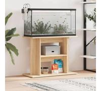 vidaXL Engineered Wood Aquarium Stand in Sonoma Oak - Stylish 3-Tier Fish Tank Support with Storage
