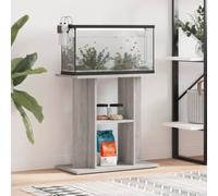 (grey sonoma, 60 x 30 x 60 cm) vidaXL Aquarium Stand Fish Tank Stand Aquarium Base Sonoma Oak Engineered Wood
