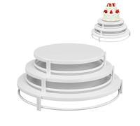 3 Tiers Cake Stand, Round Cupcake Display Stand, Cake Fruit Dessert Party Server Plates Stands, Afternoon Tea Stands, Reusable Food Serving Platter Stand for Birthday, Wedding, Party (White)