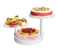 3 Tiers Cake Stand, Uten Cake Display Stand, Desserts Cupcakes Stand and Fruit Plate Party Serving Plate Stand for Birthday Weeding Party(Round)