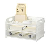 3 Tiers Desk Organiser Letter Tray File Holders Filing Trays Paper Organiser Desk Accessories Notebooks Sorter Rack Paper With Handle Letter Tray Organizer Accessories