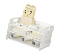 3 Tiers Desk Organiser Letter Tray File Holders Filing Trays Paper Organiser Desk Accessories Notebooks Sorter Rack Paper With Handle Letter Tray Organizer Accessories