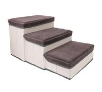 3 Tiers Foldable Dog Stairs with Storage Box - High Elasticity Foam Padding Pet Steps for Couch Beds - Ey Clim Step Stairs for Dogs (Yctze5g9wqr0umg-12)