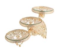 3 Tiers Fruit Plate Candy Storage Luxury for Wedding Party Home Decoration