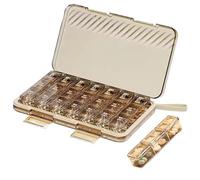 3 Times a Day Pill Organizer 7 Day, Pill Organizer 3 Times A, Portable Moisture-Proof Sealed Food-Grade Weekly with Lid for Vitamin Fish Oil Supplements, 9x5x1