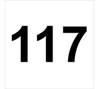 '3 Times No. 117 High Quality Number Decal Sticker, Black, Weatherproof, 10 cm high/made of high-quality Film without Back, Numbers, Number, Wheelie Bin - Uahl Enauf Sticker Stickers, House number, Mail Box