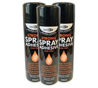 (3 Tins) 500ml Bond it spray Contact adhesive Super Strong carpet tiles underlay spray glue