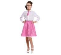 (3 to 6 years (92-121 cm)) Pink pin-up girl skirt with tie