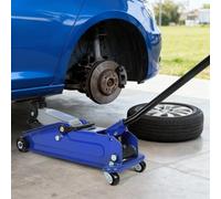 3 Ton Car Jack, Hydraulic Low Profile Trolley Jack, Heavy Duty Fast Lift Floor Jacks with Wheels, Lifting Range 5"-15.2", 6600LBS Capacity (Blue)