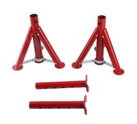 3 Ton Folding Jack Stand Pair, 11.42-16.06 in Adjustable | Adjustable 11.42-16.06 in height range with safety pins to secure the selected stand height.
