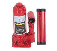 3 Ton Hydraulic Bottle Jack, Welded Vertical Car Jack with Pump Handle, Double Stage Steel Sliders for Trucks and SUVs, Leak Free Cylinders with Bypass Valve