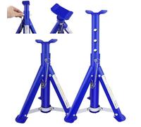 3 Ton Jack Stands, Heavy Duty Axle Stand Car Repairing Tool, 4 Adjustable Height 12-16.3 inch, 6,600 lbs Folable Folding Car Stands, Garage Workshop Safety Steel Lift Lifting Pair Of Stands