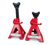 3 Ton Jack Stands Set of 2 Heavy Duty Adjustable Car Axle Stands | 290-430mm Height Range with Anti-Slip Rubber Saddle Pad Steel Support for Garage Workshop Vehicle Maintenance Safety Stand