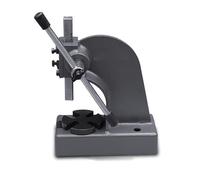 3 Ton Manual Cast Iron Arbor Press - Heavy Duty Desktop Punch Press for Riveting Stamping Bending Forming - Durable Blue Machine for Metalworking & DIY Projects