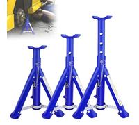 3 Tonne Axle Jack Stands Set 2 Vehicle Lifting Tool Stand Folable Folding Car Jack Heavy Duty Repairing Tool Garage Workshop Safety Steel Lift Lifting Pair Of Stands