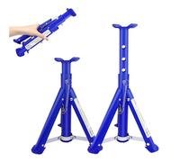 3 Tonne Ratcheting Axle Stands (Pair) - Heavy Duty Adjustable Height 305-415mm, Foldable Steel Jack Stands for Car & Van, Garage Workshop Lifting Support, Vehicle Repair Safety Tool