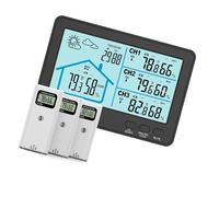 3 Transducer Radio Hygrometer Thermograph Five LCD Display Live Data Transmission Weather Observing Structure for Multiple Room Hygrometer Weather Stations