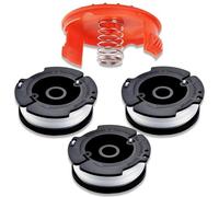 3 Trimmer Spool Lines 1 Spool Cover Cap 1 Spring Compatible with Black & Decker ST5530-GB GLC3630L20-GB STC1820PC-GB BESTA525-GB BESTA530-GB, Strimmer Spool Wire Replacement 1.6mm