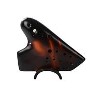 3 Tube Ceramic Ocarina Alto C Key AC Smoked Triple Ocarina Advanced Music Flute Professional Musical Instruments (Color : A)